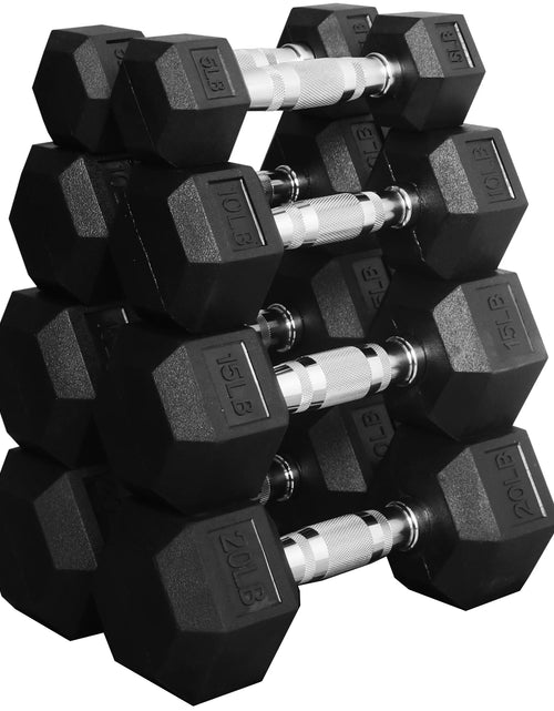 Load image into Gallery viewer, Dumbbell Set, Pairs of 5 Lb, 10 Lb, 15 Lb, and 20 Lb
