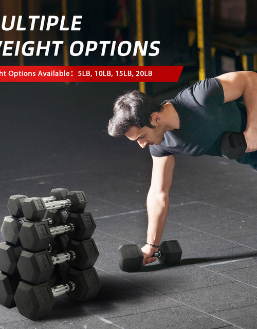 Load image into Gallery viewer, Dumbbell Set, Pairs of 5 Lb, 10 Lb, 15 Lb, and 20 Lb
