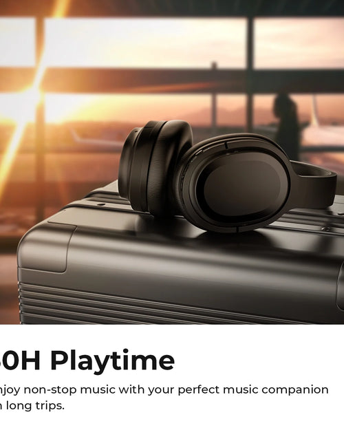 Load image into Gallery viewer, Active Noise Cancelling Headphones Bluetooth Headphones Wireless Headphones over Ear with Mic/Aptx, Comfortable Protein Earpads 30H Playtime, Foldable Headphones for Travel/Work - Black
