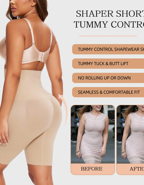 Load image into Gallery viewer, 2 Packs Tummy Control Shapewear Shorts Faja Body Shaper for Women High-Waisted Thigh Slimming
